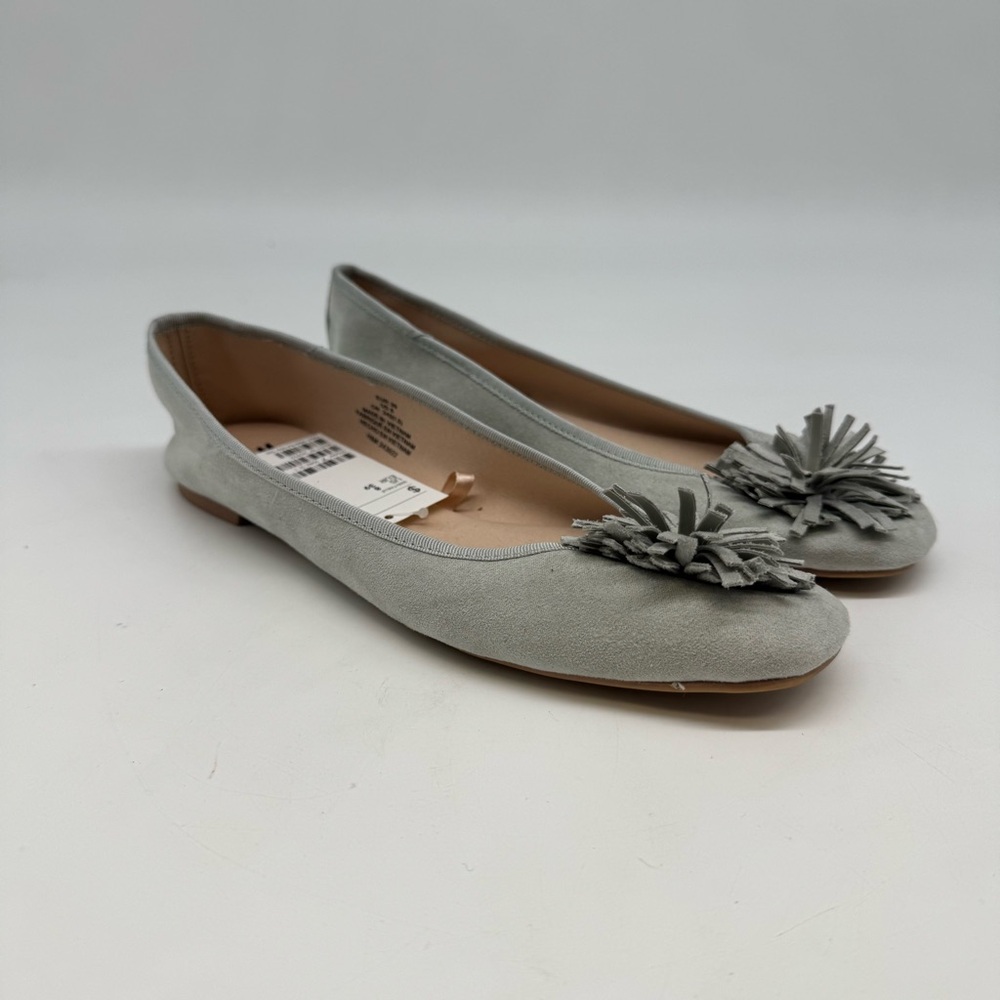 H&M Grey Tassel Flats - Size 8 (EUR 39)
